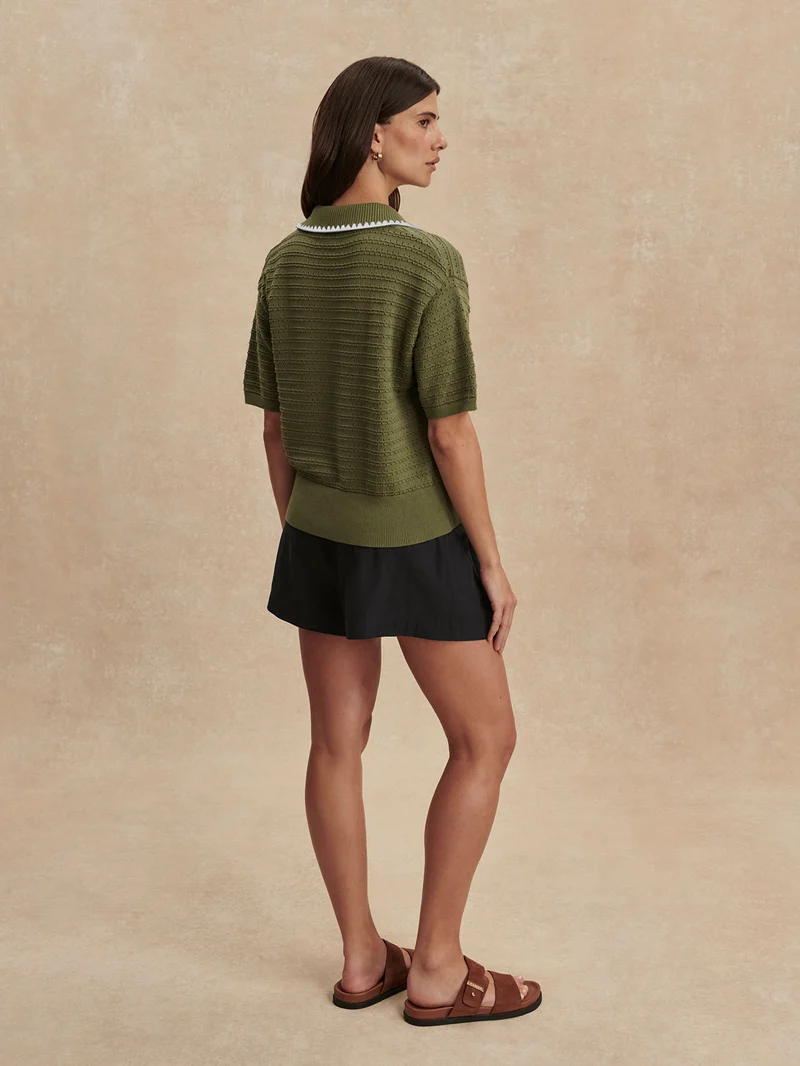 Guilia Polo Knit Top