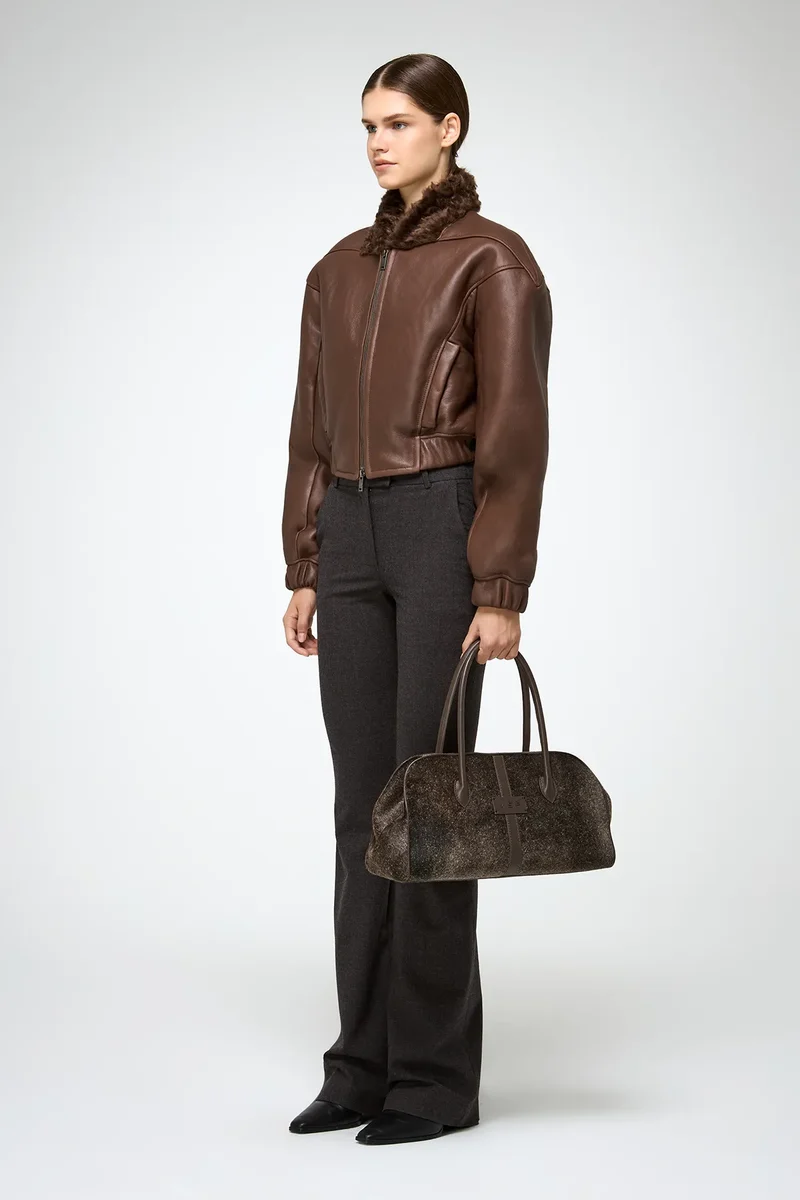 Sheela – Braune Lammfelljacke