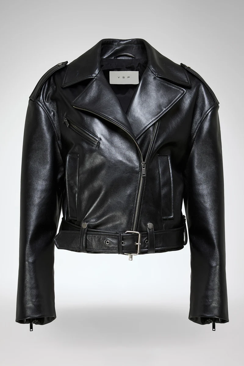 Anya - Schwarze Lederjacke