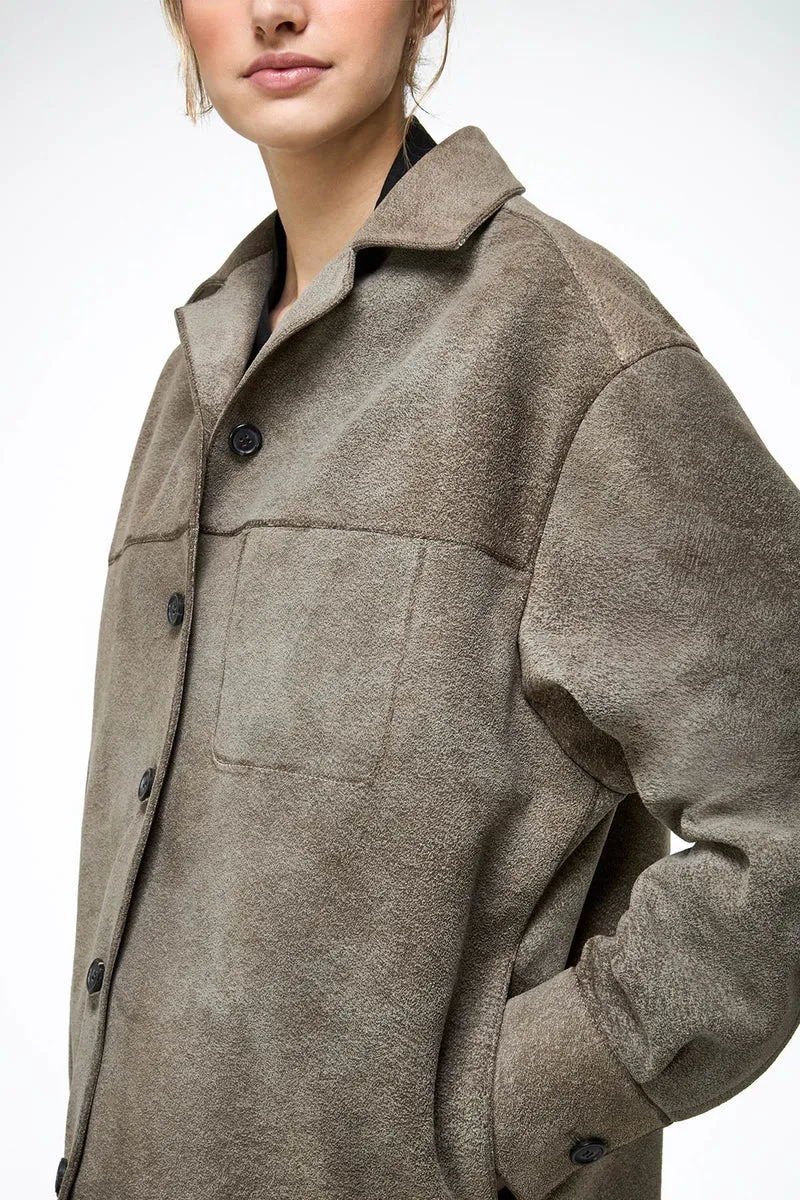 Nora - Graue Lederjacke