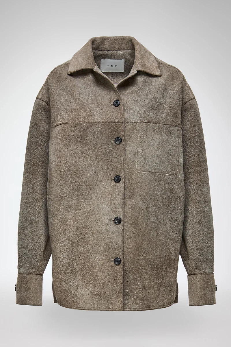 Nora - Graue Lederjacke