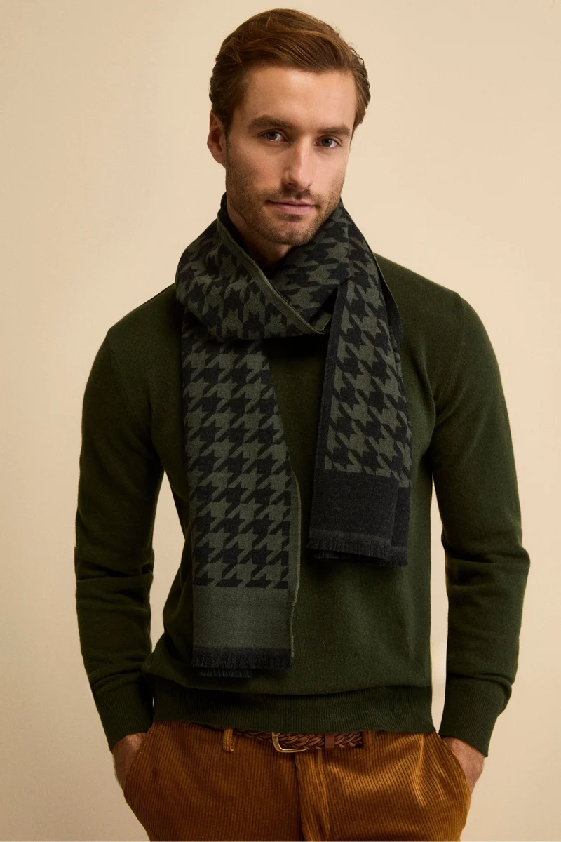 Sciarpa Jacquard in Lana Vergine - P/P VERDE