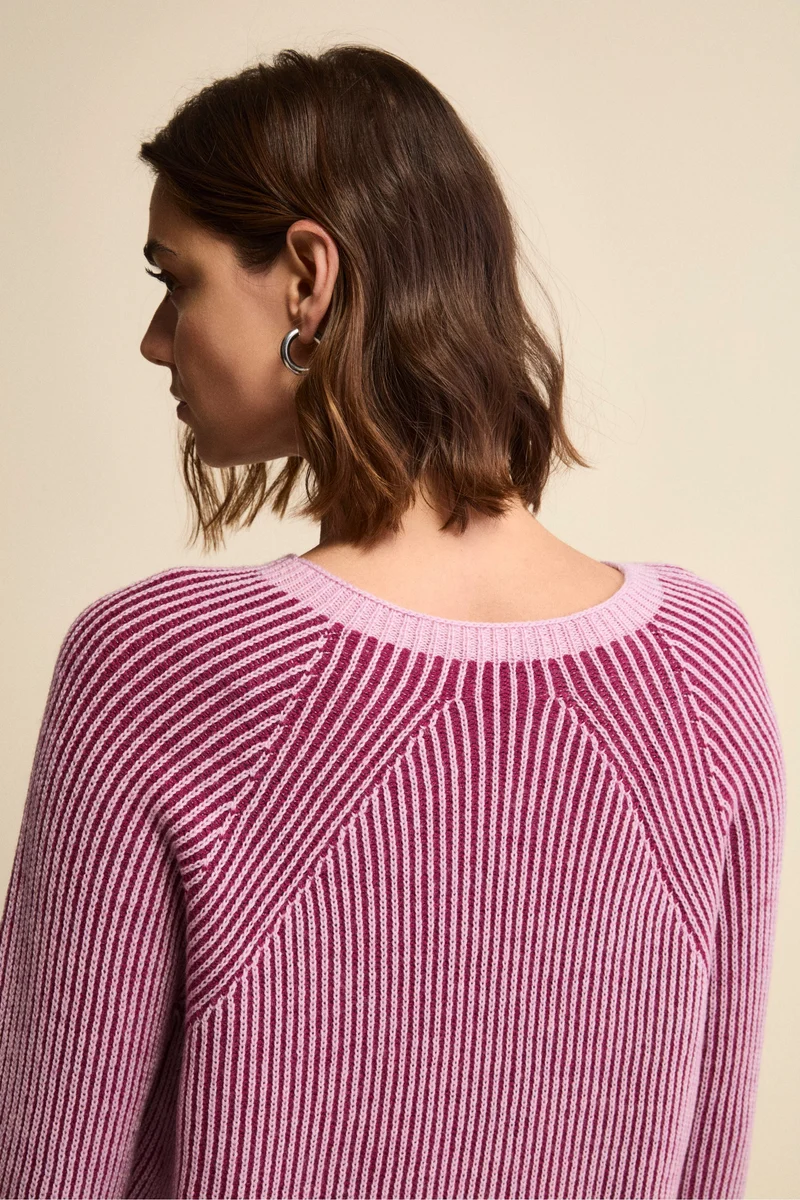 Maglia Fantasia in Lana Merino a Costa Inglese - FANT. ROSSO