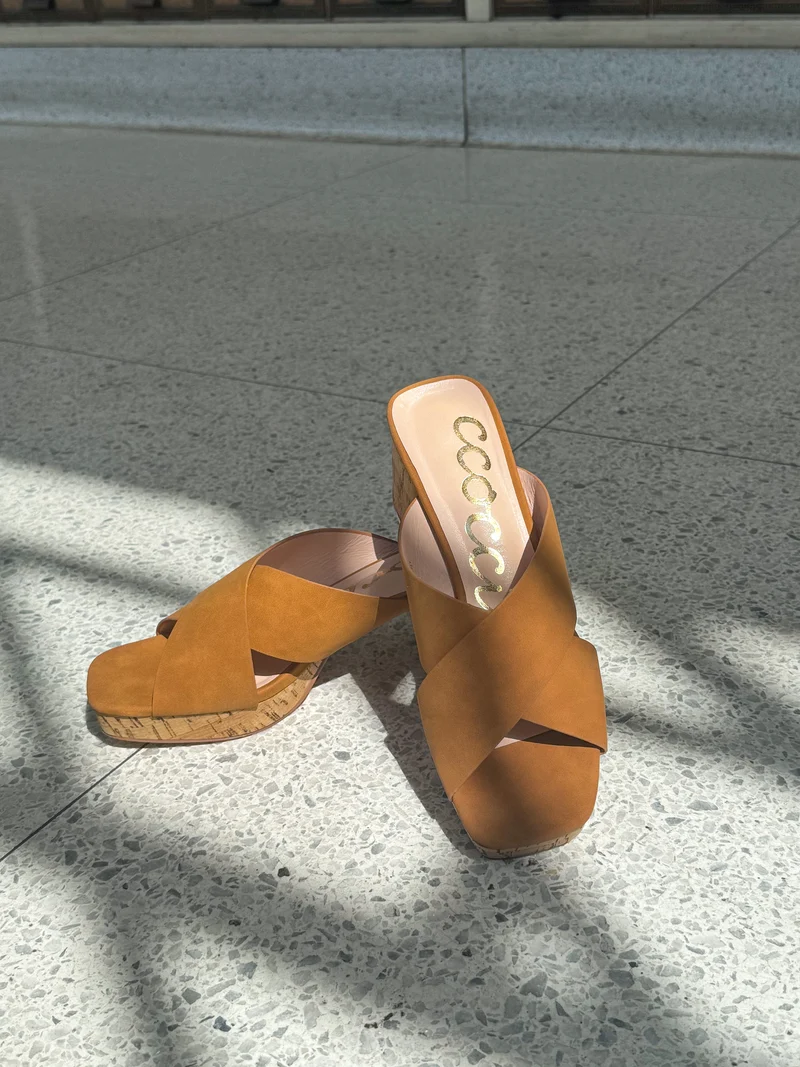 Brown Heeled Sandals