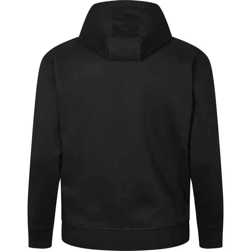 Allsize Kapuzen-Sweatjacke Herren Übergröße 4XL-8XL, Schwarz mit Aplikation