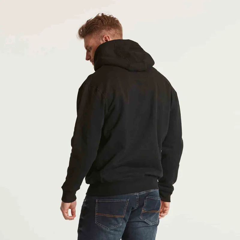Allsize Kapuzen-Sweatjacke Herren Übergröße 4XL-8XL, Schwarz mit Aplikation