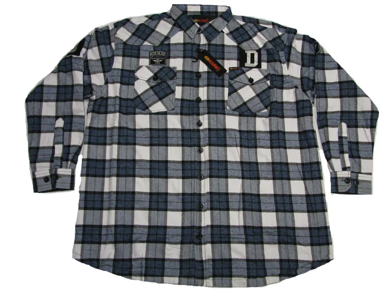 Kamro Holzfäller-ArbeitsJacke Herren Übergröße, 4XL-10XL, Marine/Weiß