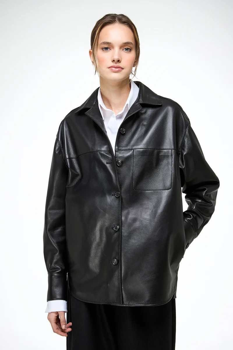 Nora - Schwarze Lederjacke