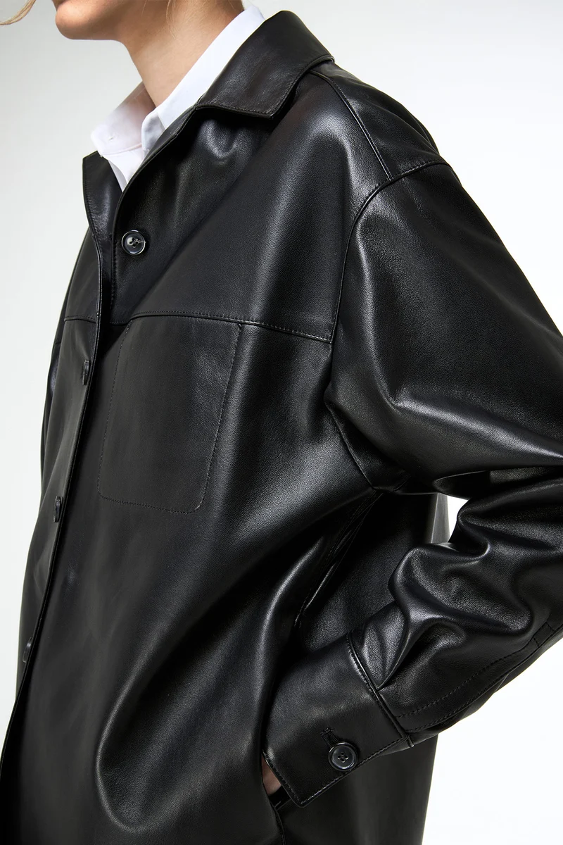 Nora - Schwarze Lederjacke