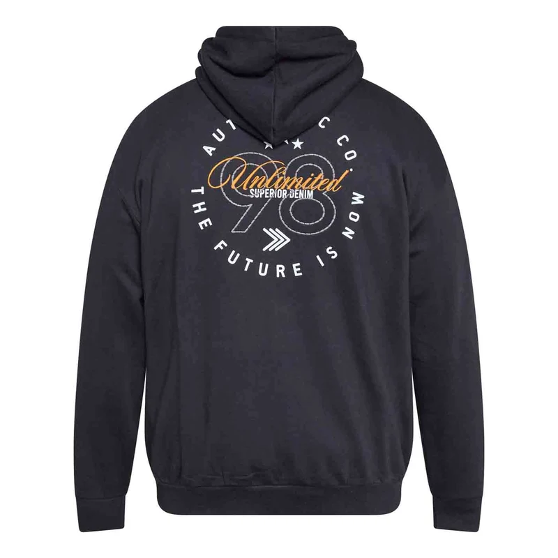 Allsize Kapuzen-Sweatjacke Herren Übergröße 4XL-8XL, Schwarz