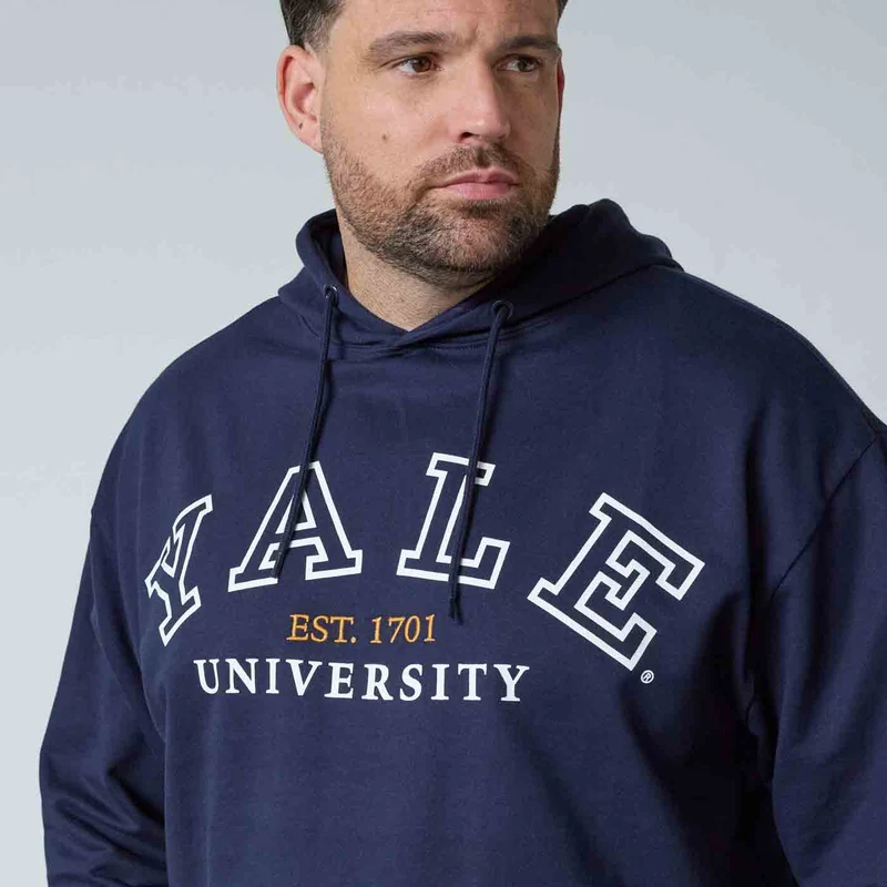 Allsize YALE Hoodie Herren Übergröße 4XL-8XL, Navy, Original Lizenz