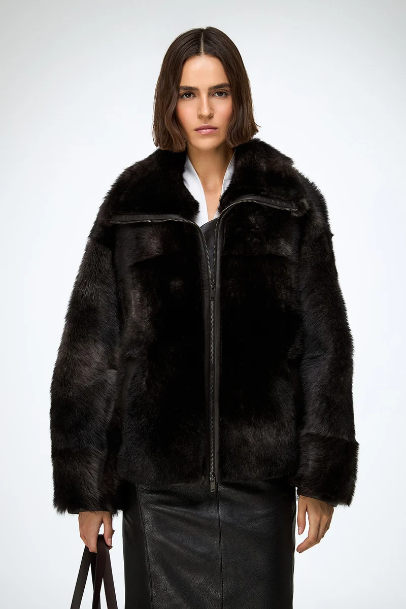 Bea - Brown Shearling Jacket