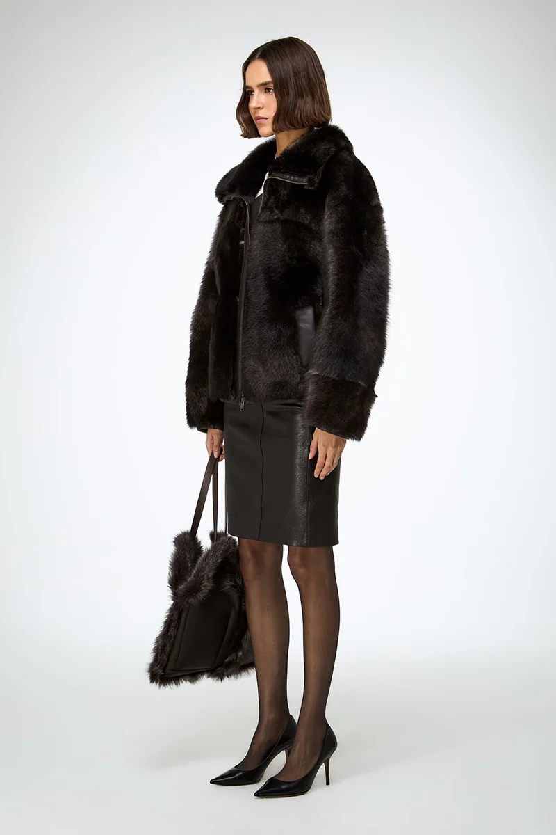 Bea - Brown Shearling Jacket