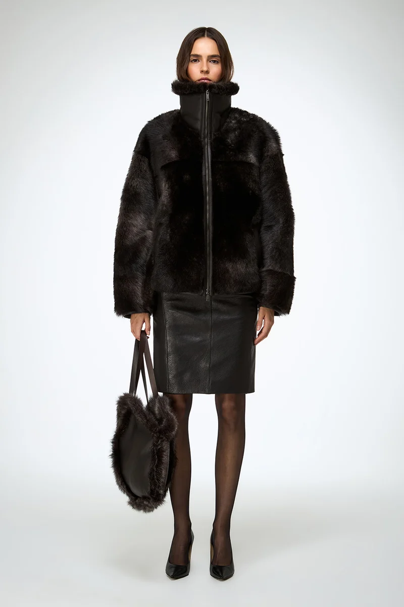 Bea - Brown Shearling Jacket