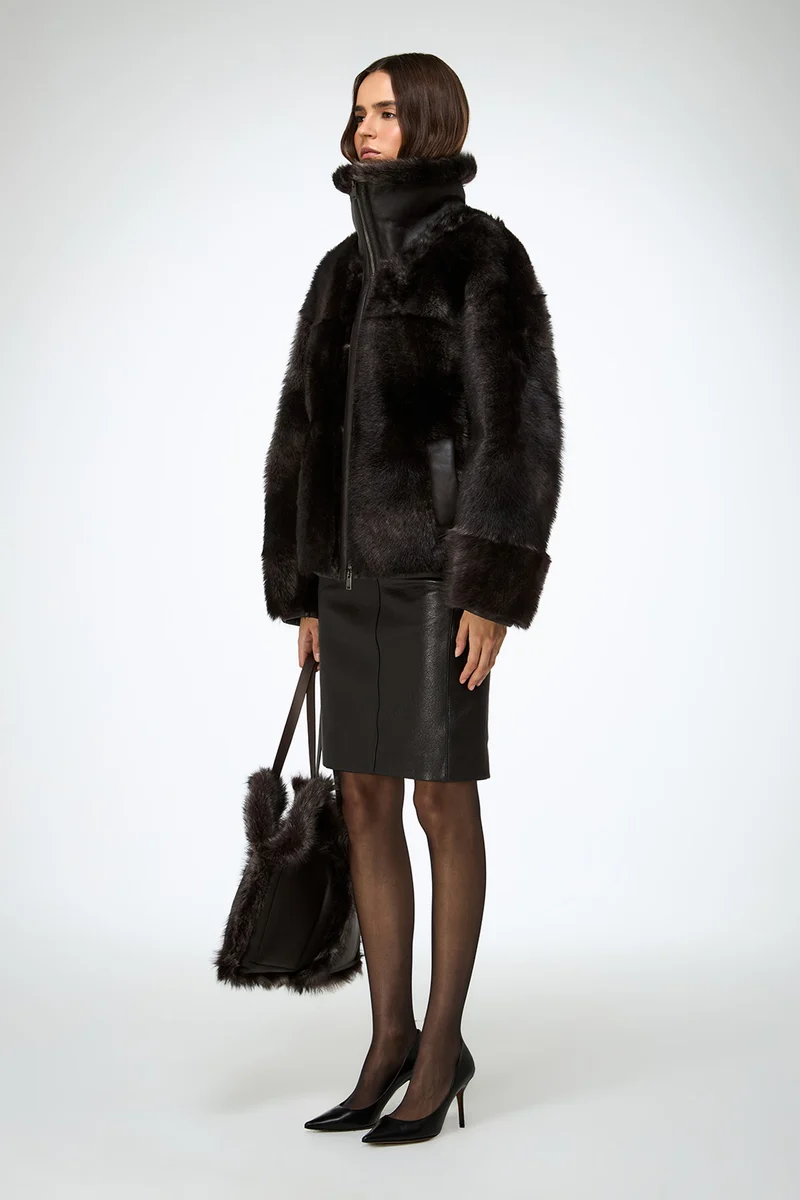 Bea - Brown Shearling Jacket
