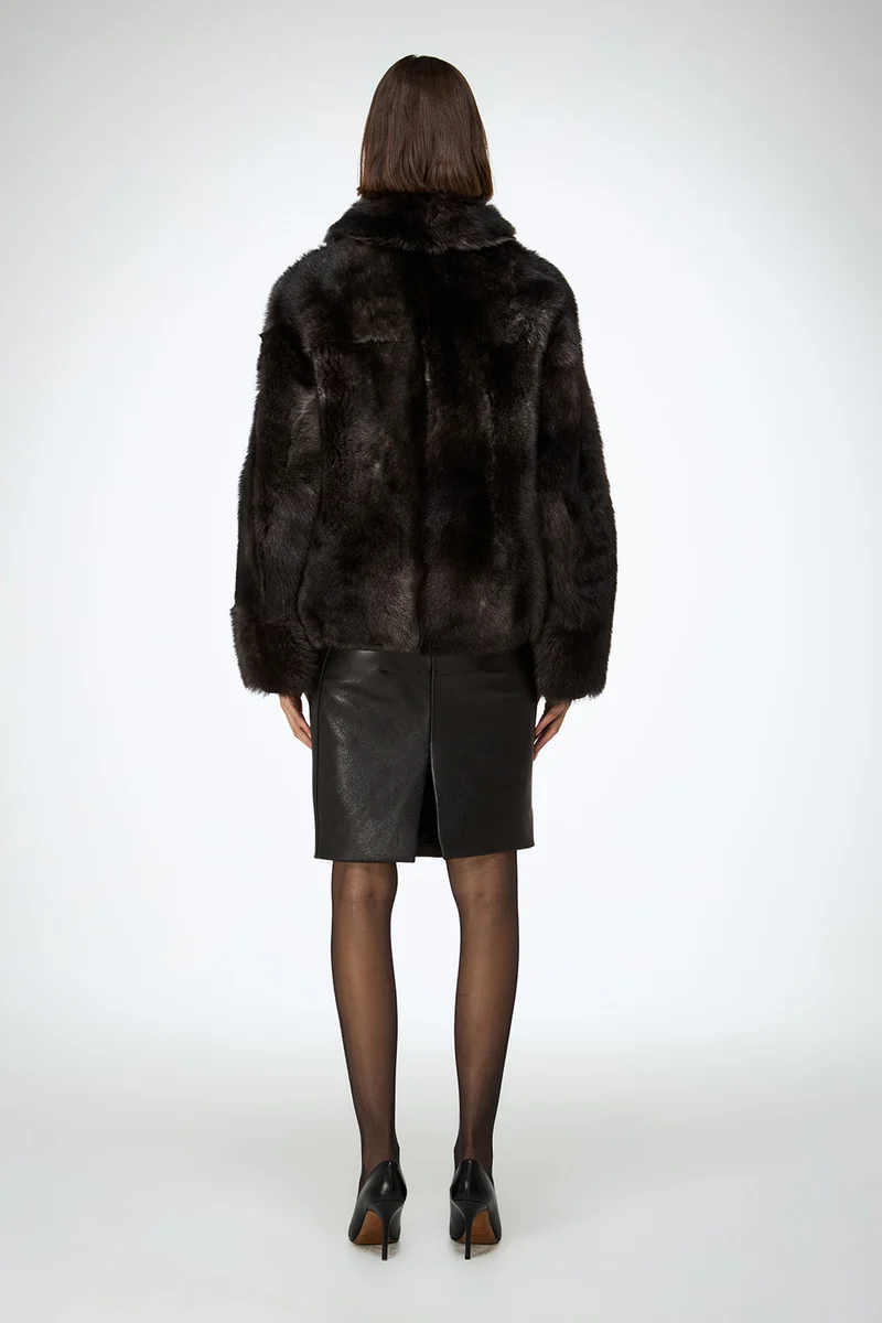 Bea - Brown Shearling Jacket