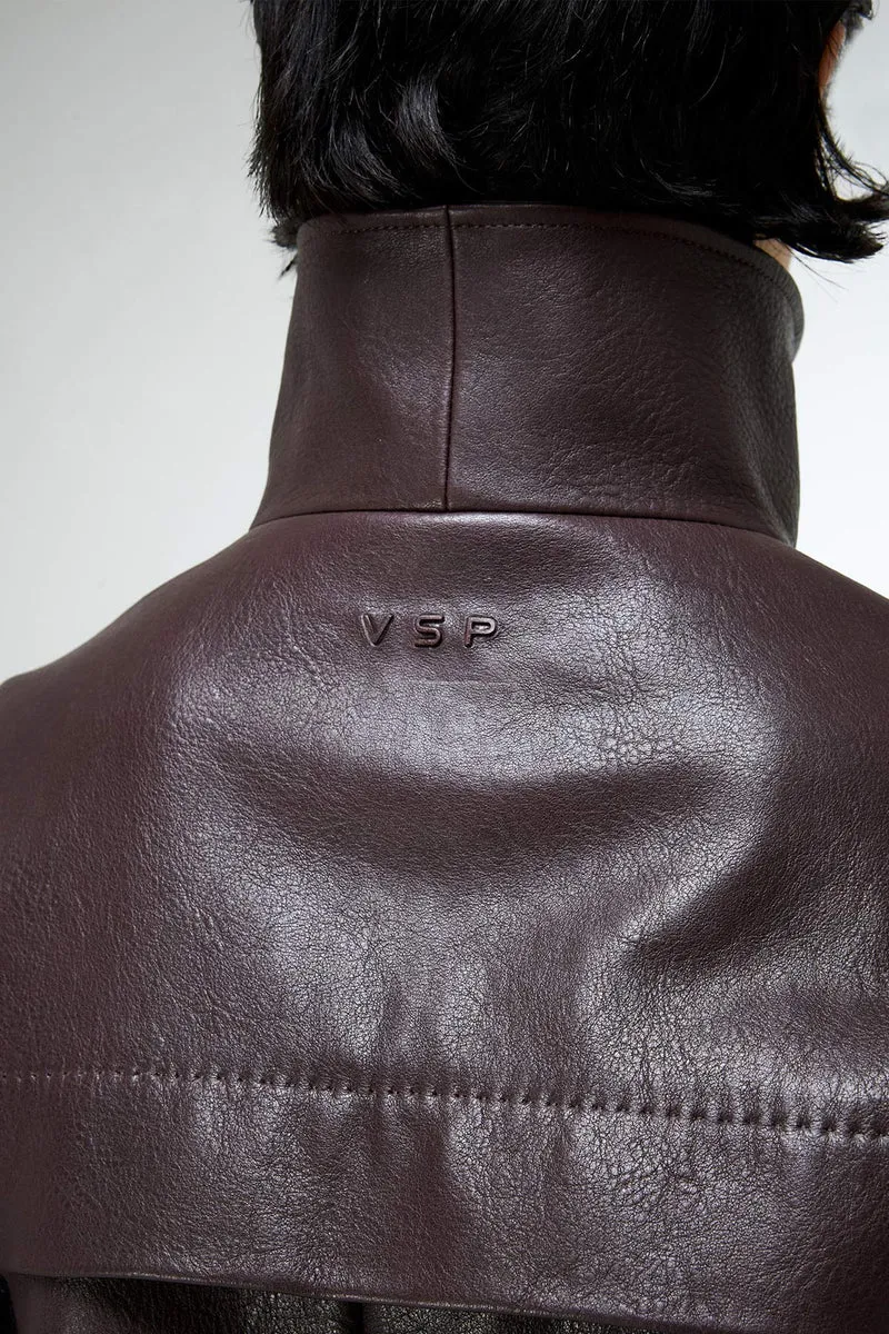 Eli – Dunkle Bordeaux-Lederjacke