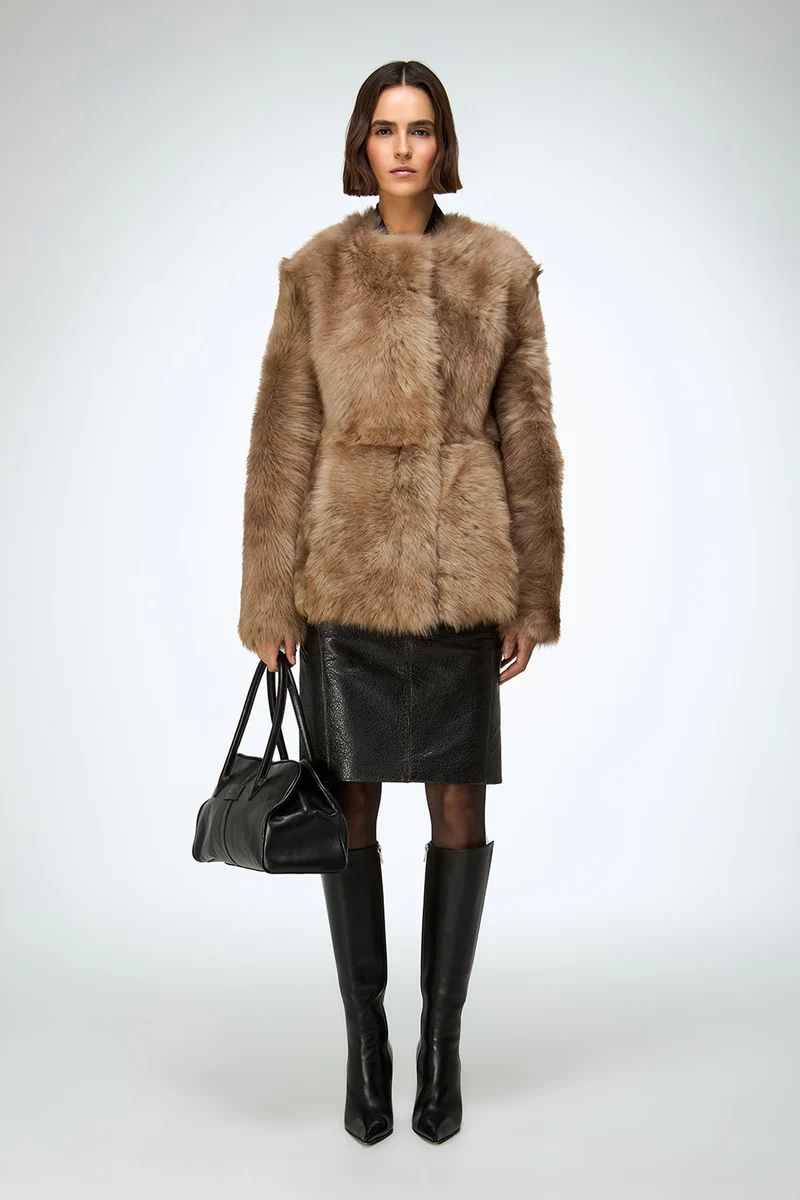Florence - Sand Shearling Coat
