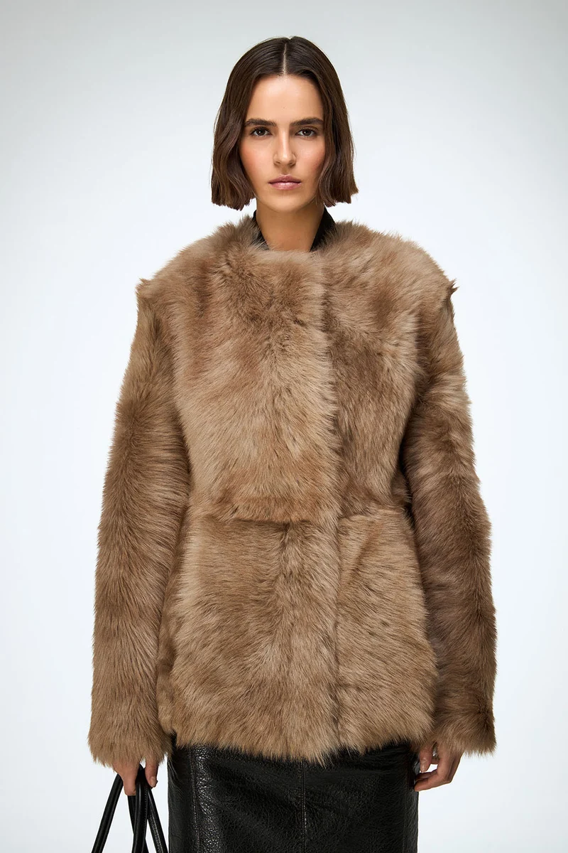 Florence - Sand Shearling Coat