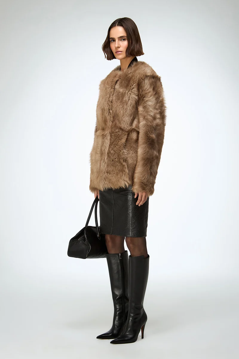 Florence - Sand Shearling Coat