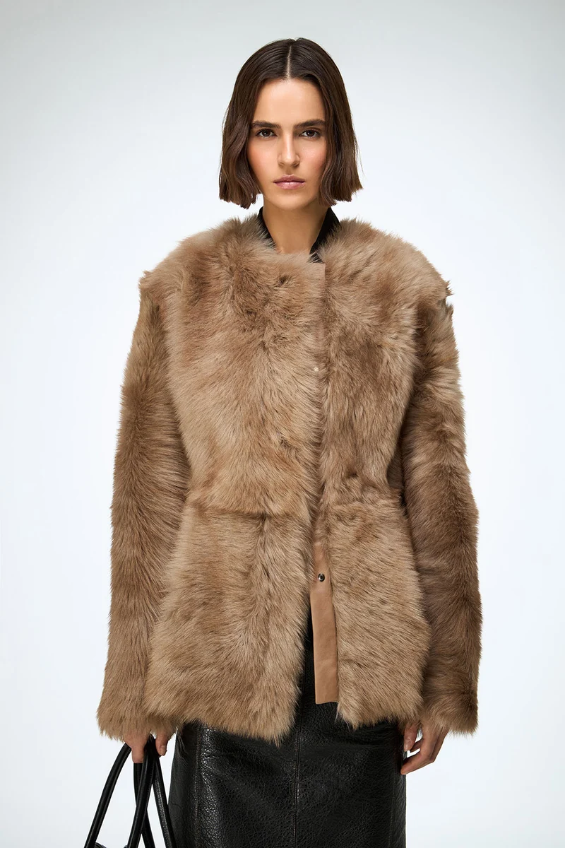 Florence - Sand Shearling Coat