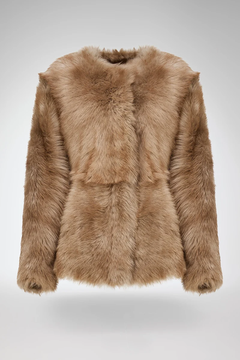 Florence - Sand Shearling Coat