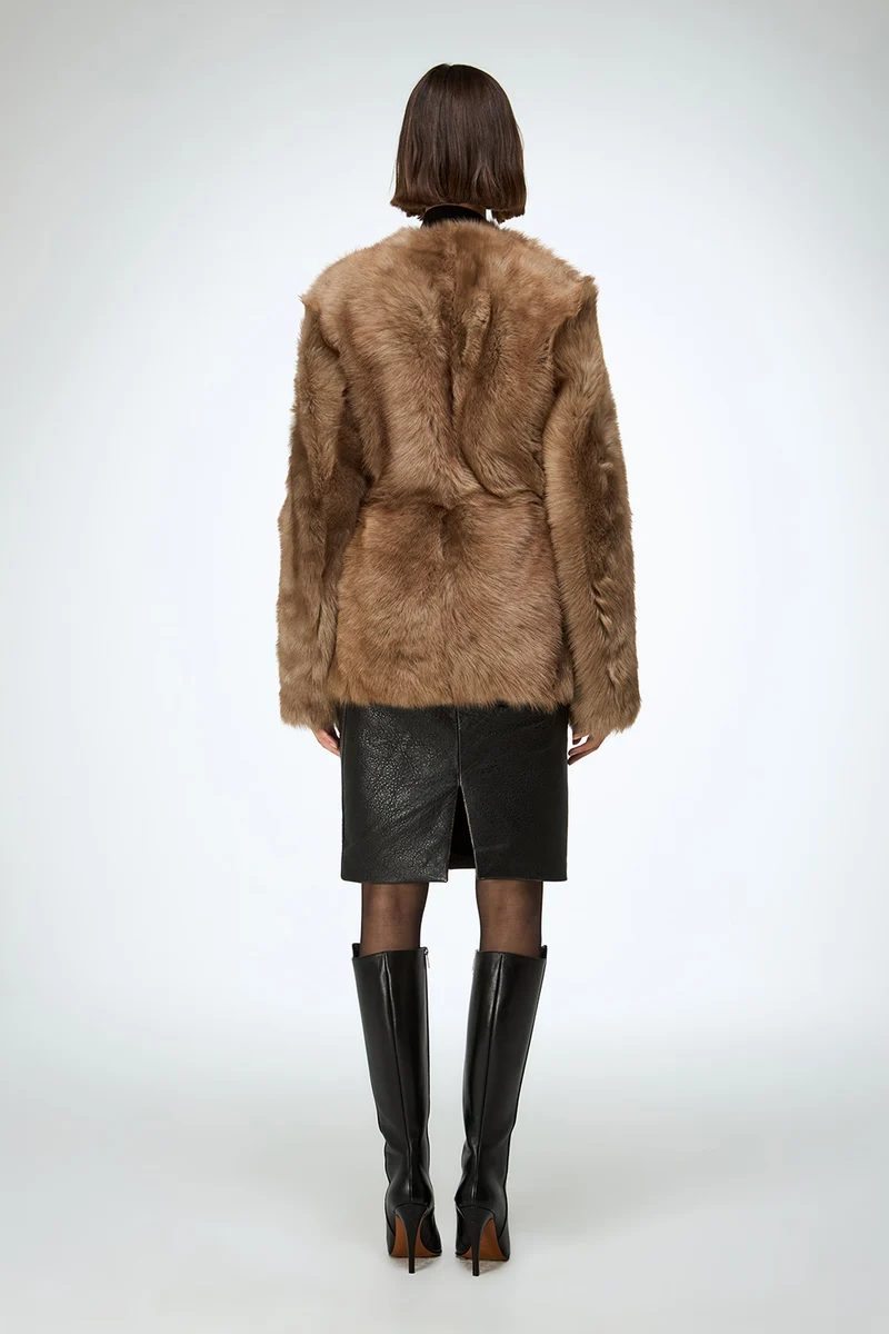 Florence - Sand Shearling Coat