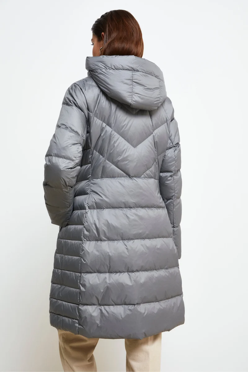 Giaccone Midi Imbottito - GRIGIO