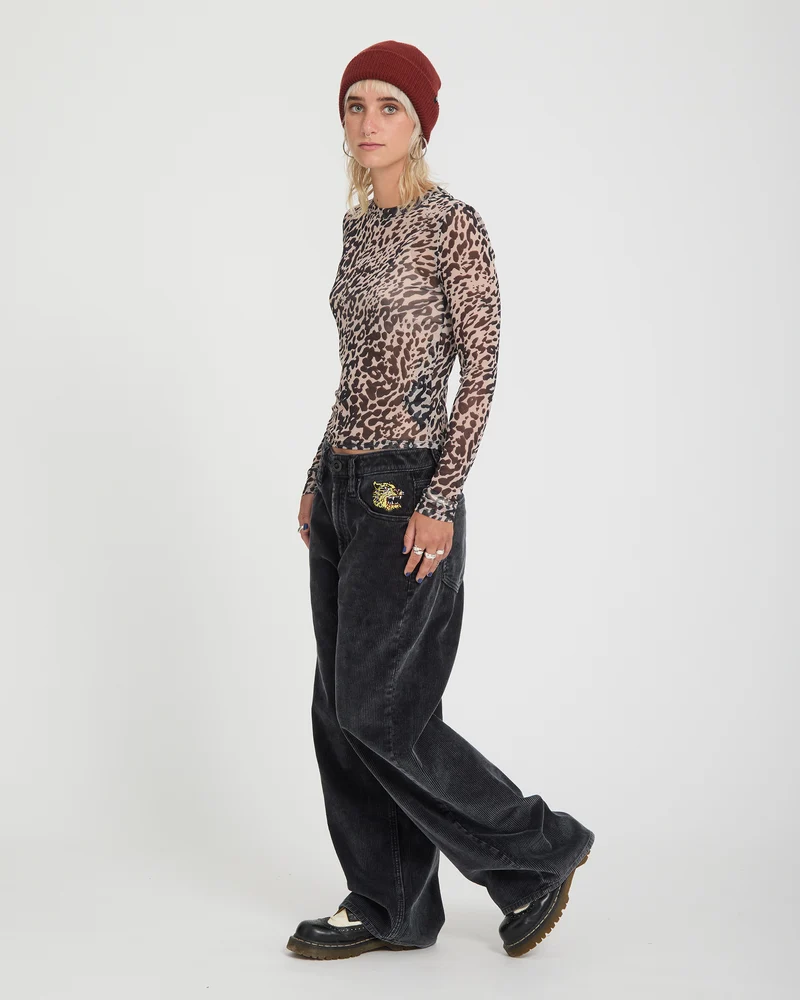 Tigardi Mesh-Top - Animal Print
