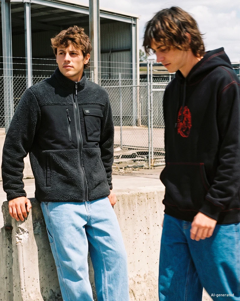 Storm Stone Zip Sherpa Jacke - Asphalt Black