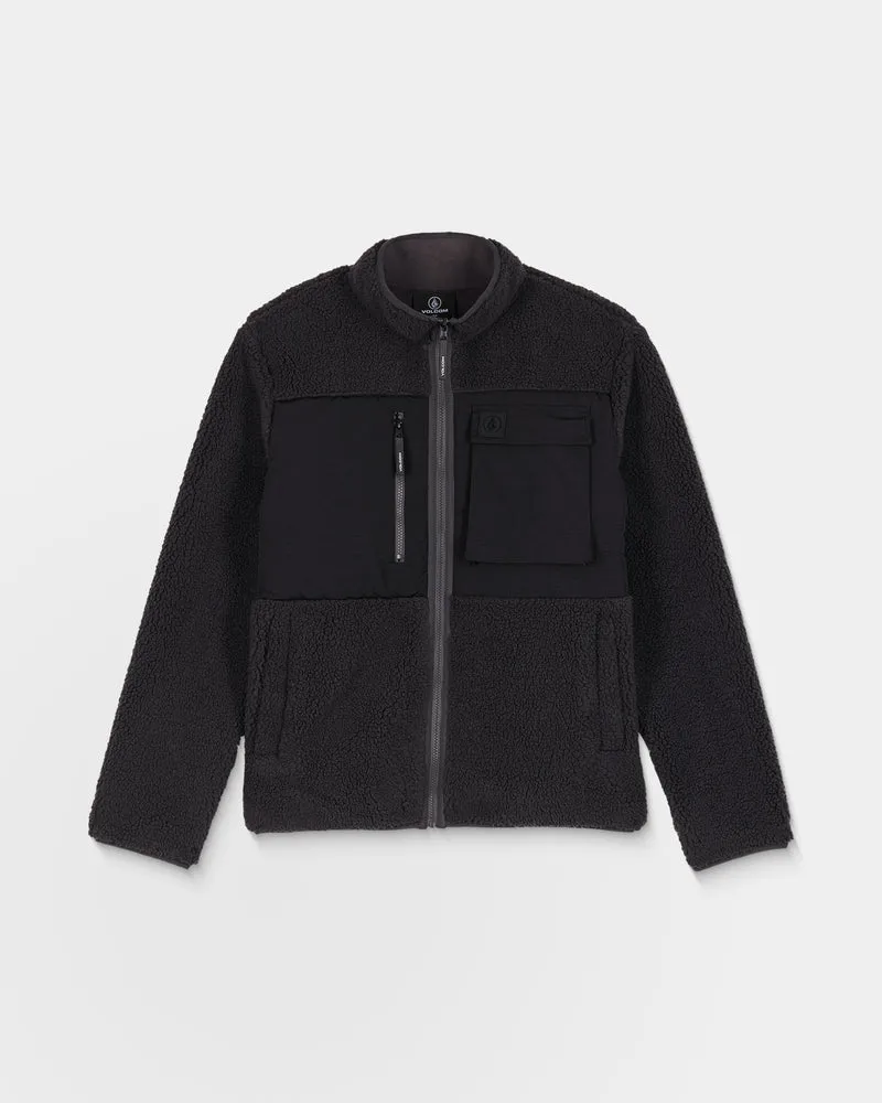 Storm Stone Zip Sherpa Jacke - Asphalt Black