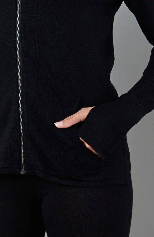 Schwerer Damen-Kapuzenpullover aus Merino-Activewear