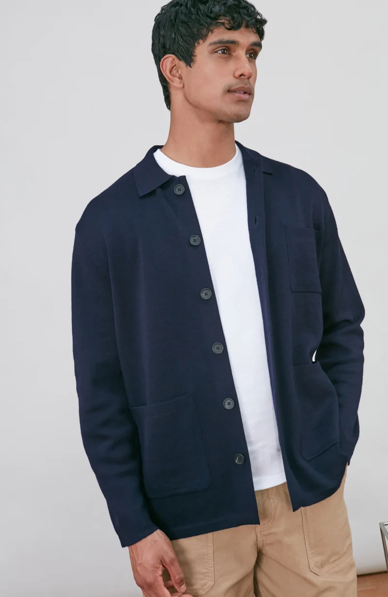 Mens Extra Fine Merino Wool Work Shirt