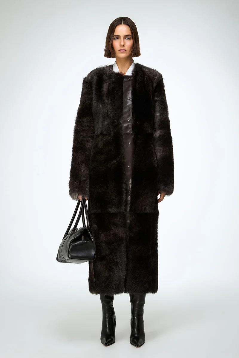 Alda - Brown Shearling Coat