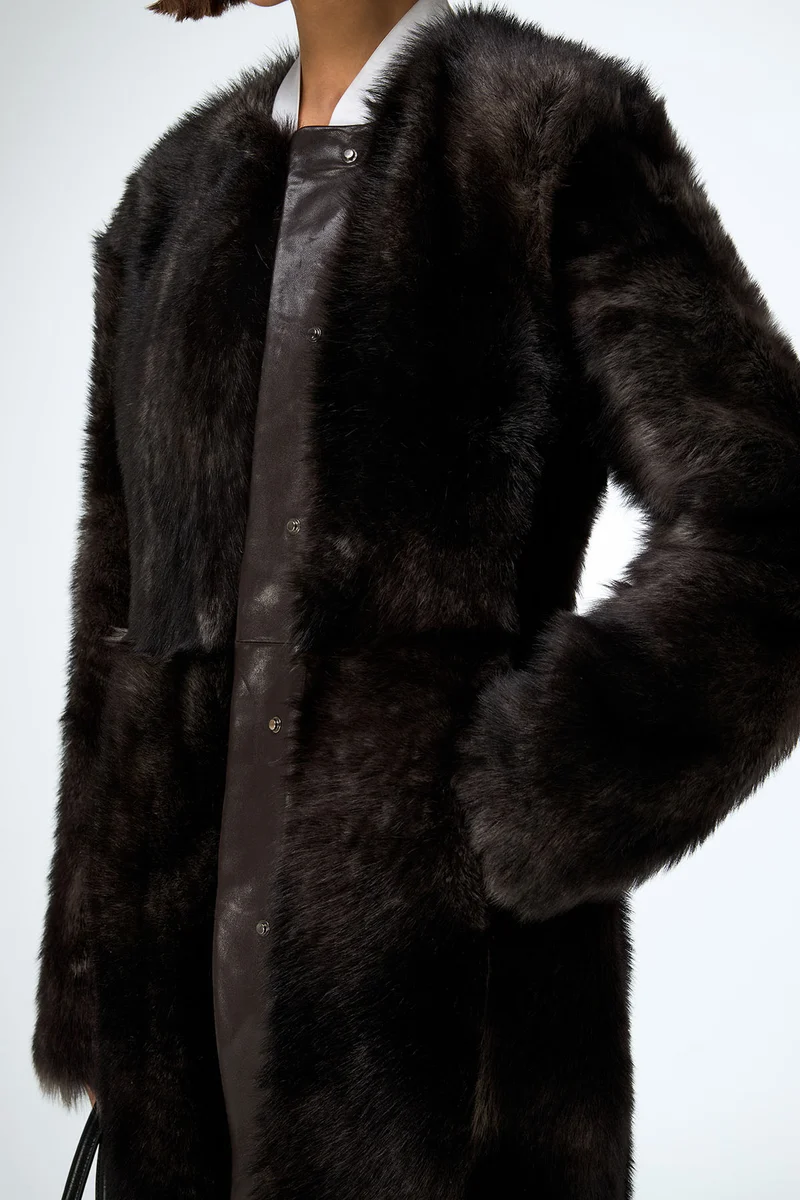 Alda - Brown Shearling Coat