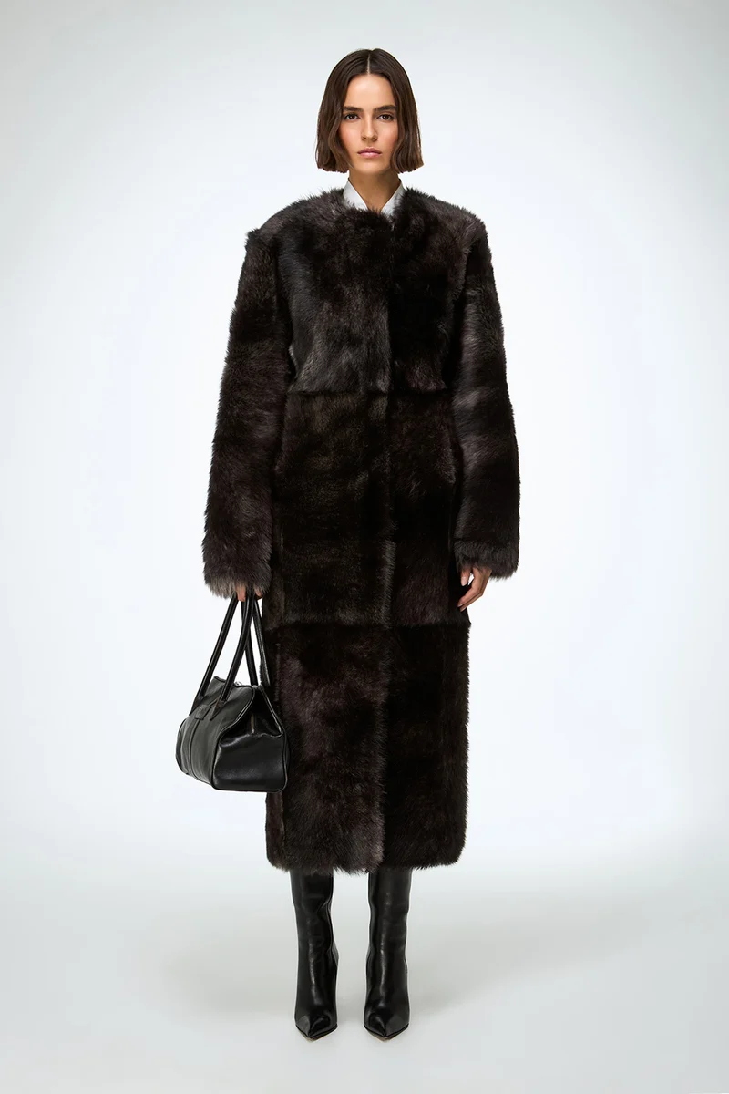 Alda - Brown Shearling Coat