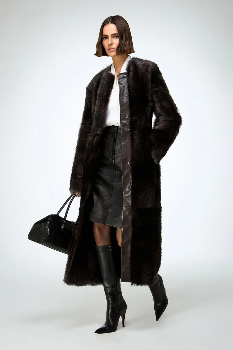 Alda - Brown Shearling Coat