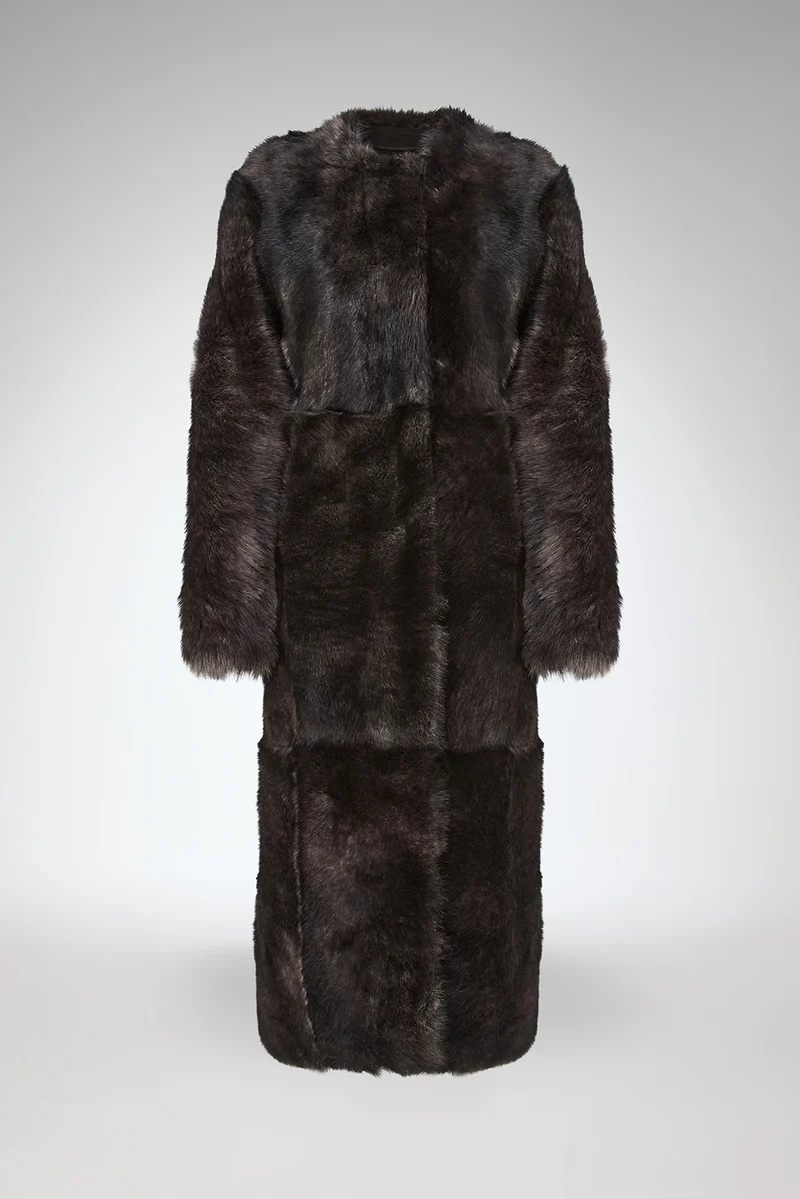 Alda - Brown Shearling Coat