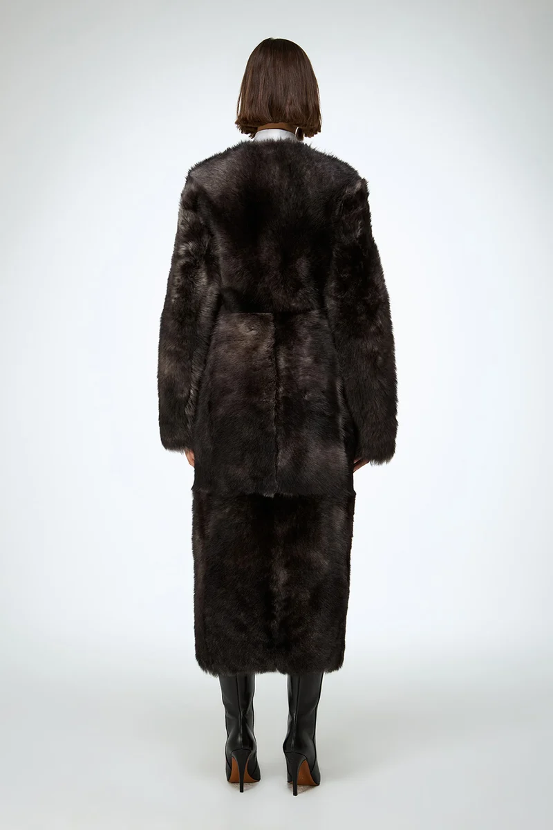 Alda - Brown Shearling Coat