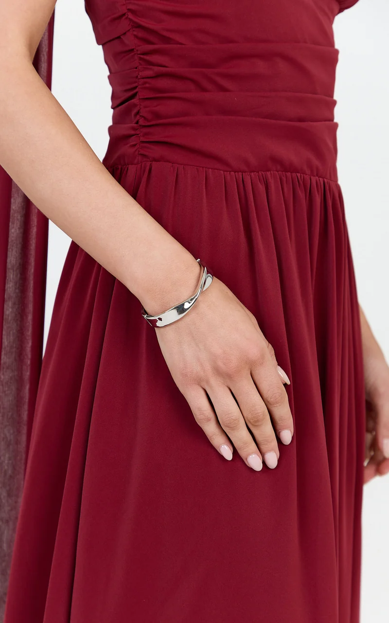 Tisdale Bracelet - Twist Bracelet Cuff in Silver