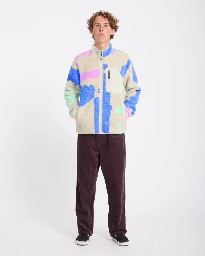 Carrau Fuzzar Zip Sherpa Jacke - Multi