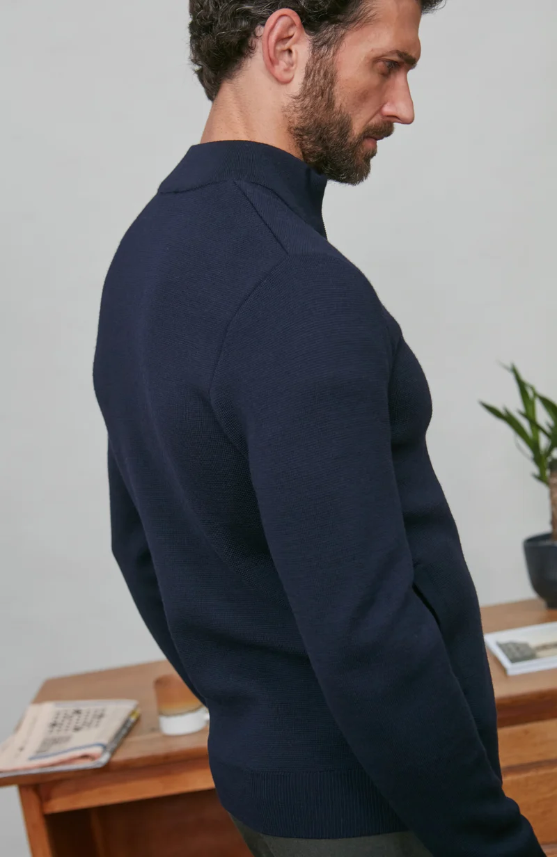 Mens Extra Fine Merino Knitted Jacket