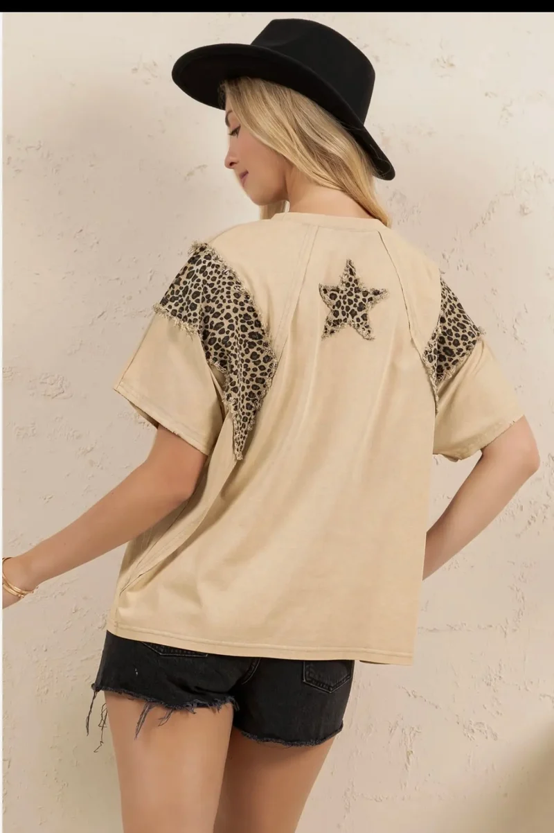 Star cheetah tee shirt