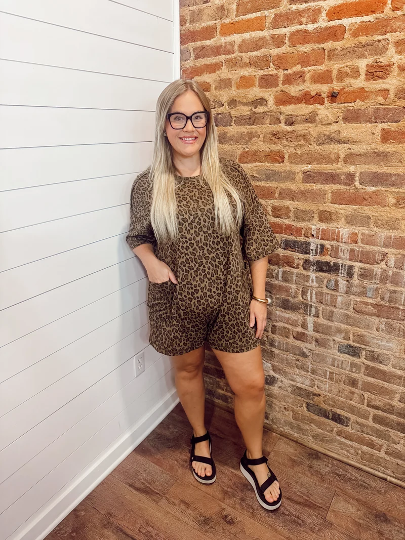 Leopard Print Romper