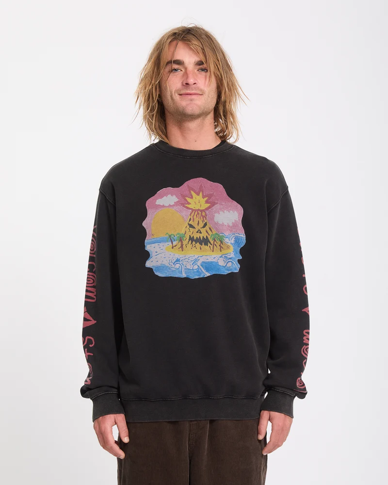 Ozzy Sweatshirt - Light Acid Black