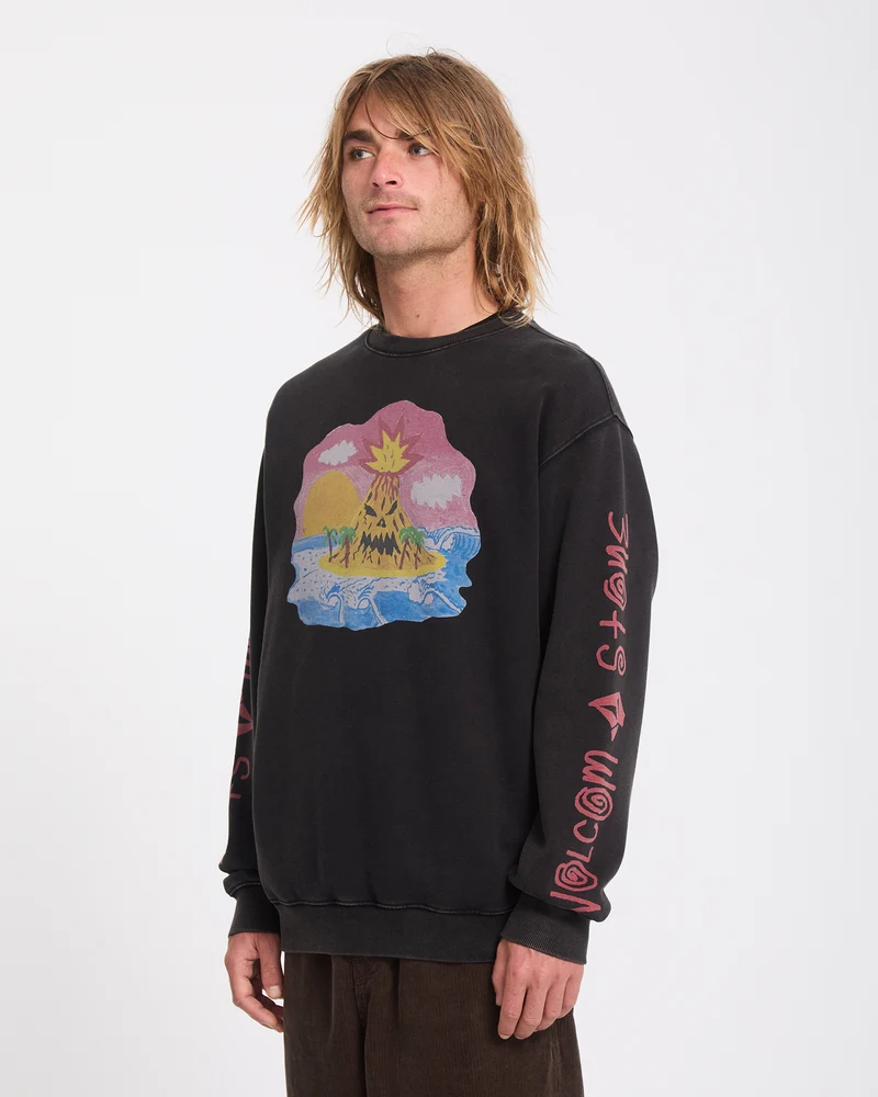 Ozzy Sweatshirt - Light Acid Black