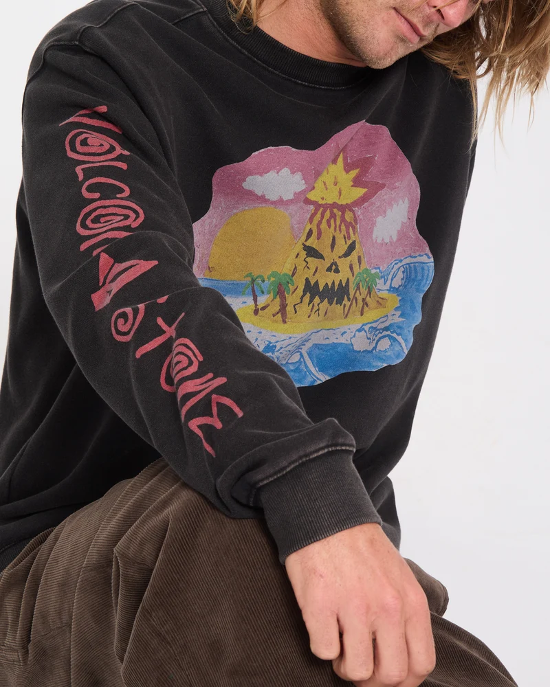 Ozzy Sweatshirt - Light Acid Black
