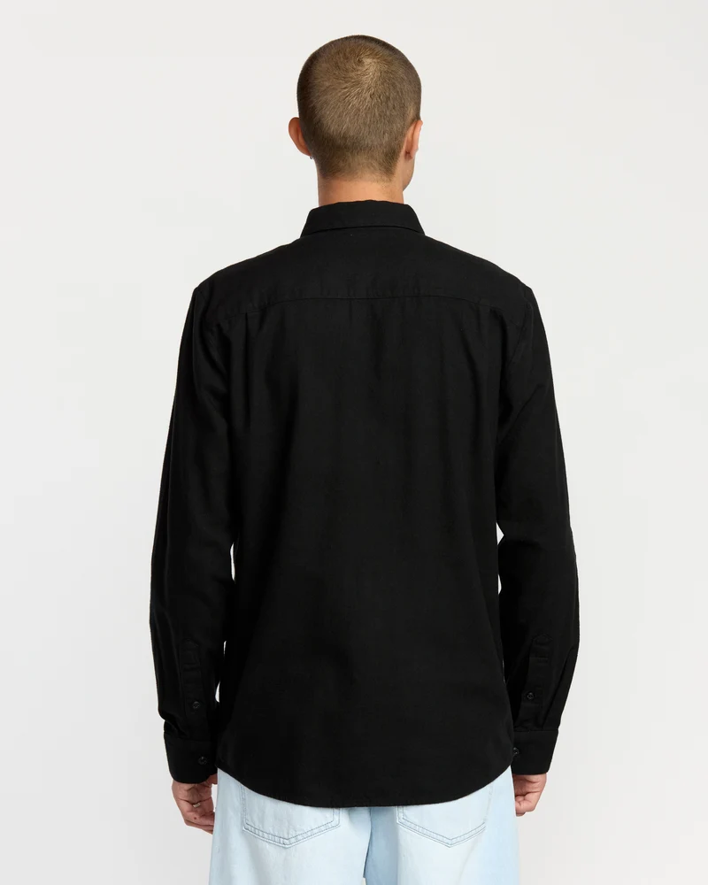 Caden Solid Hemd - Antique Black
