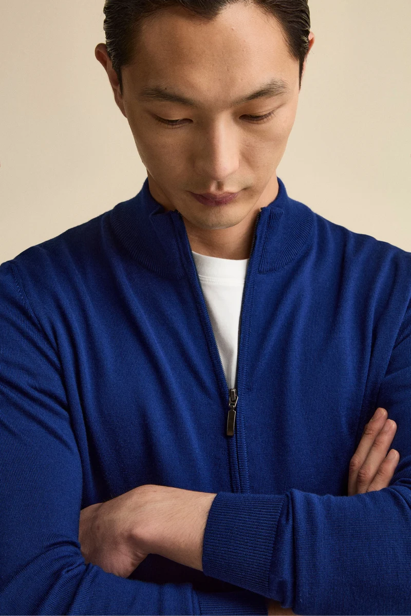 Bomber Lupetto con Zip - BLU APERTO