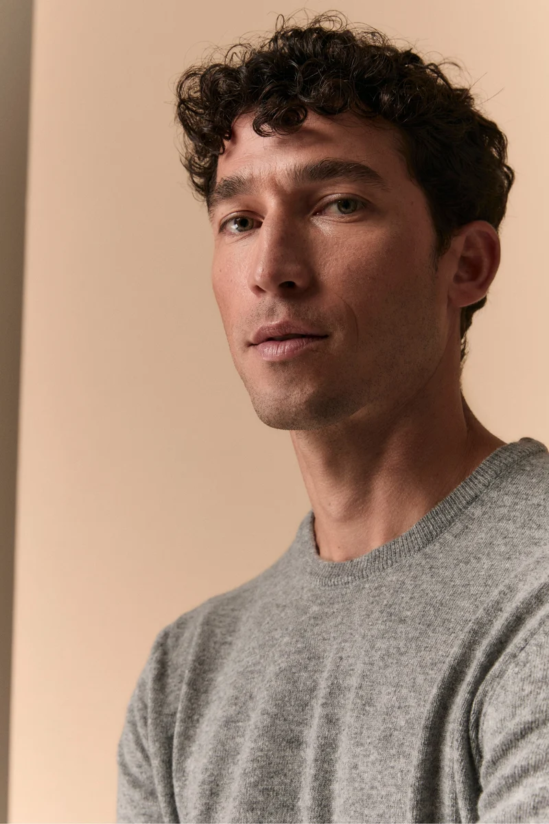 Maglia in Lana Merino Extrafine - GRIGIO MELANGE